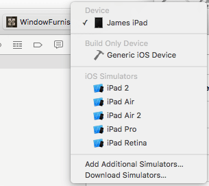 xcode devices