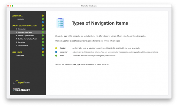 navigate layout sections 3