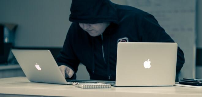 hacker in a hoodie