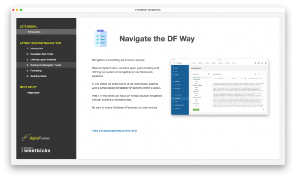 navigate layout sections 1