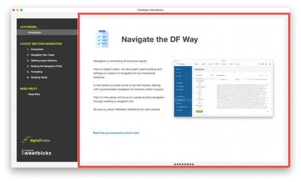 navigate layout sections 2