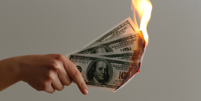 burning money